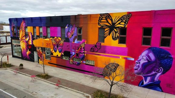 Jacobi's Wings by Alex Anne Allen, mural at ARS Arts and Culture Center