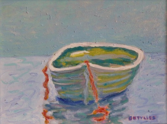 Row Boat Tied by Bob Gottlieb
